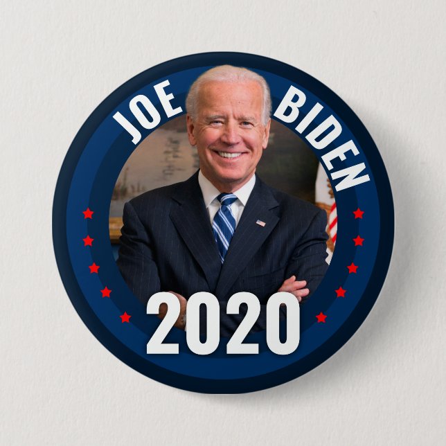 Badge Rond 7,6 Cm Joe Biden 2020 pour le Président (Devant)