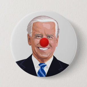 BADGE ROND 7,6 CM JOE BIDEN BOUTONS CLOWN