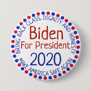 Badge Rond 7,6 Cm Joe Biden pour le bouton du Président Election