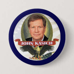 Badge Rond 7,6 Cm John Kasich 2016