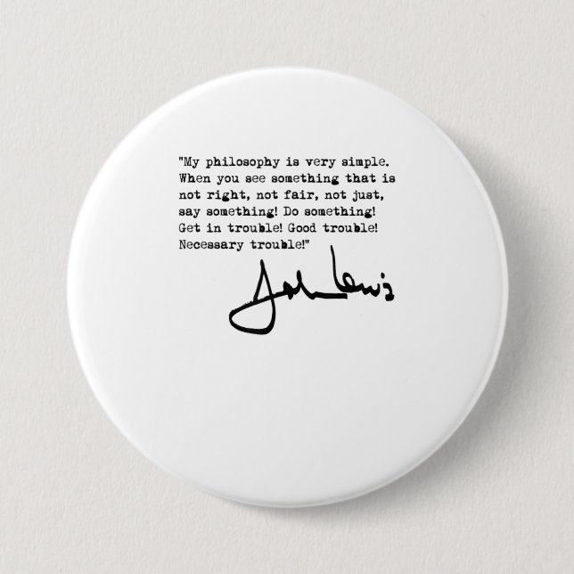 Badge Rond 7,6 Cm John Lewis Trouble black TShirt (Devant)
