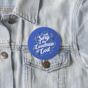 Badge Rond 7,6 Cm Joie typographique de la bonté de Dieu