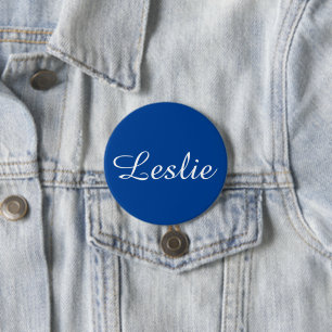Badge Rond 7,6 Cm Joli & Beau : Bleu Atténué