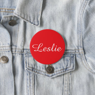Badge Rond 7,6 Cm Joli & Beau : Rouge