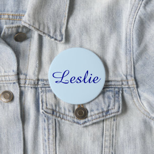 Badge Rond 7,6 Cm Joli & Mignon : Bleu Clair