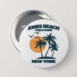 Badge Rond 7,6 Cm Jones Beach Long Island New York