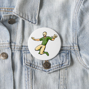 Badge Rond 7,6 Cm Joueur de baseball rétro Graphique de sport vintag