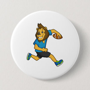 Badge Rond 7,6 Cm Joueur de football de Lion Rugby
