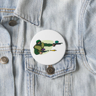 Badge Rond 7,6 Cm Joueur de Paintball avec double marqueur Action Sp