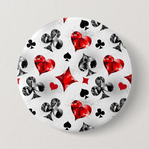 Badge Rond 7,6 Cm Joueur de poker Joueur de cartes de jouer costumes