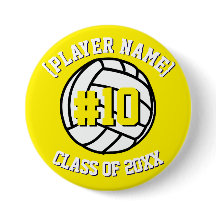 Joueur et classe de volley-ball Personnalisé Jaune
