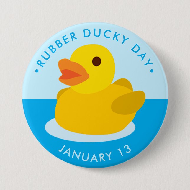 Badge Rond 7,6 Cm Jour de canard en caoutchouc (Devant)