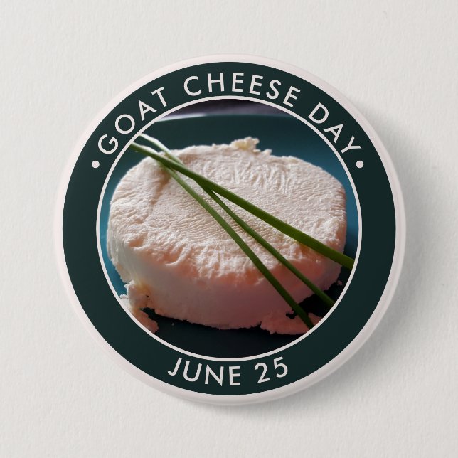 Badge Rond 7,6 Cm Jour du fromage de chèvre (Devant)
