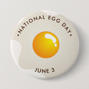 Badge Rond 7,6 Cm Jour national des oeufs