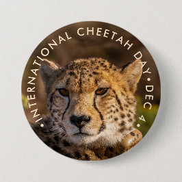 Badge Rond 7,6 Cm Journée internationale de la Cheetah