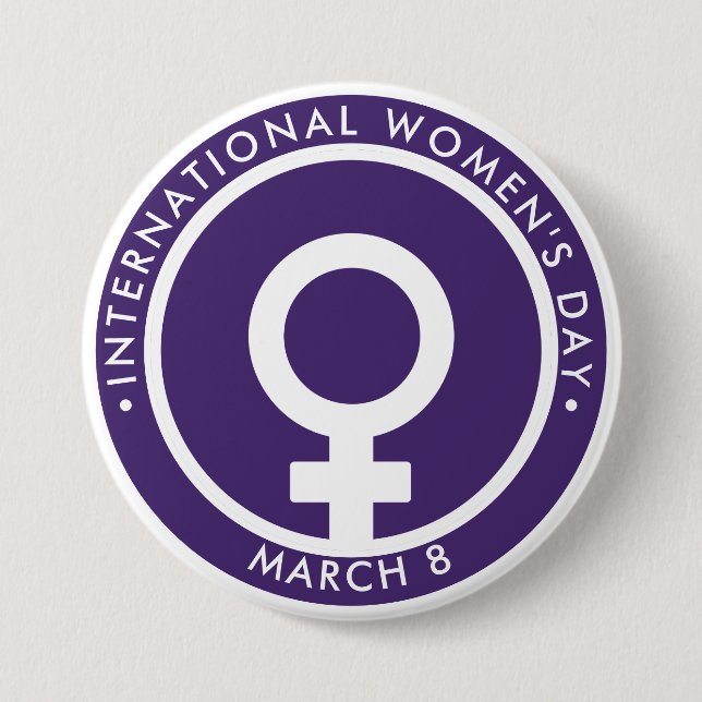 Badge Rond 7,6 Cm Journée internationale de la femme (Devant)