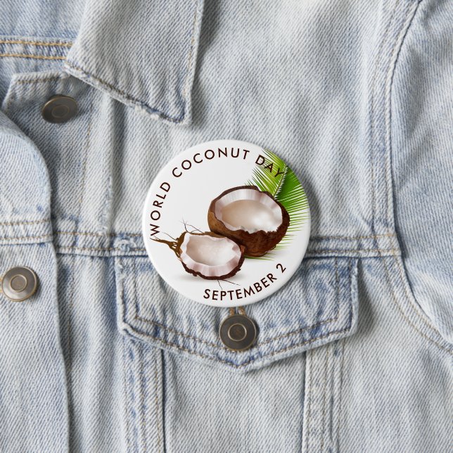 Badge Rond 7,6 Cm Journée mondiale de la coco (En situation)