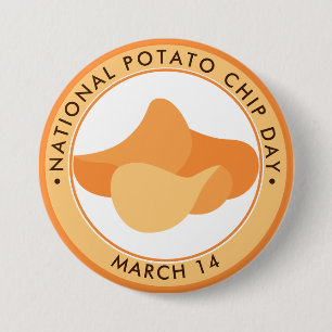 Badge Rond 7,6 Cm Journée nationale de la chipe de pomme de terre