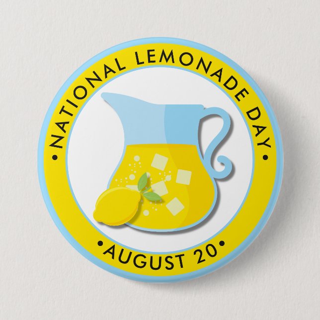 Badge Rond 7,6 Cm Journée nationale de la citronnelle (Devant)