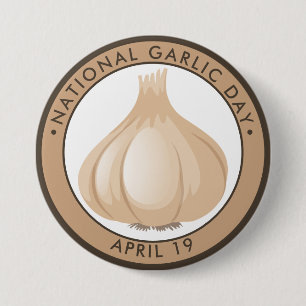 Badge Rond 7,6 Cm Journée nationale de l'ail