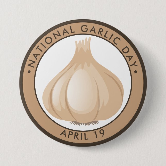 Badge Rond 7,6 Cm Journée nationale de l'ail (Devant)