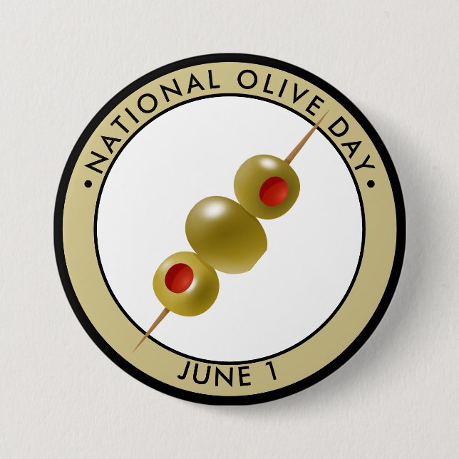 Badge Rond 7,6 Cm Journée nationale de l'olive (Devant)