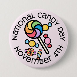 Badge Rond 7,6 Cm Journée nationale des bonbons