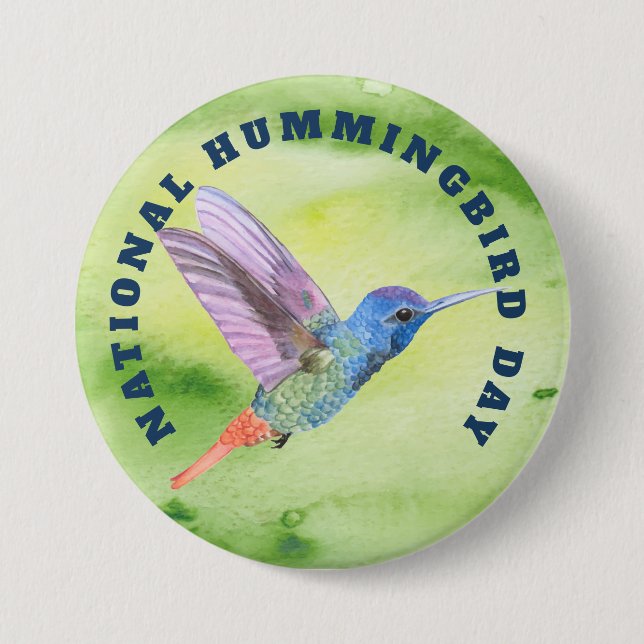 Badge Rond 7,6 Cm Journée nationale des colibris (Devant)