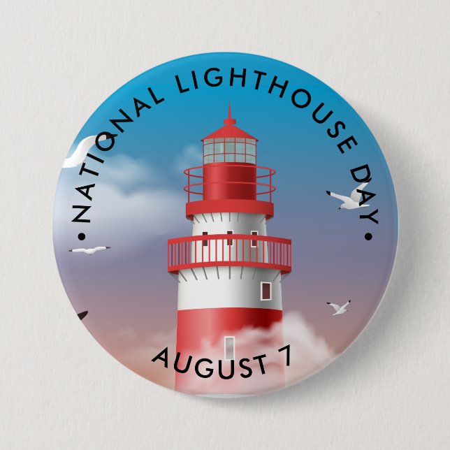 Badge Rond 7,6 Cm Journée nationale des phares (Devant)