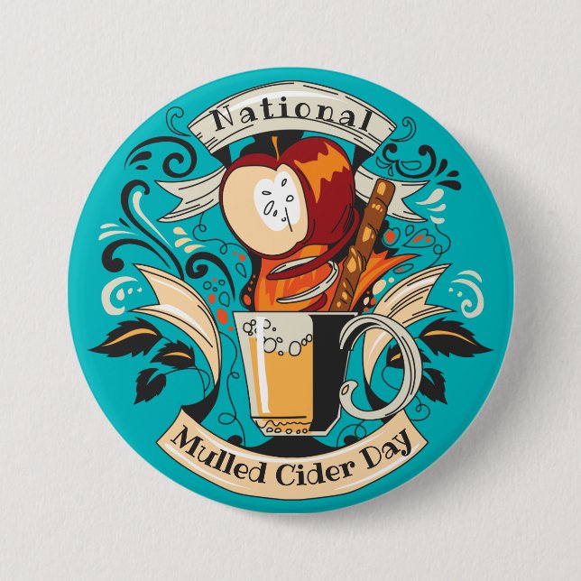 Badge Rond 7,6 Cm Journée nationale du cidre multicouche (Devant)
