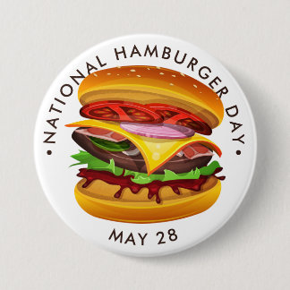 Badge Rond 7,6 Cm Journée nationale du hamburger