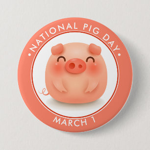 Badge Rond 7,6 Cm Journée nationale du porc