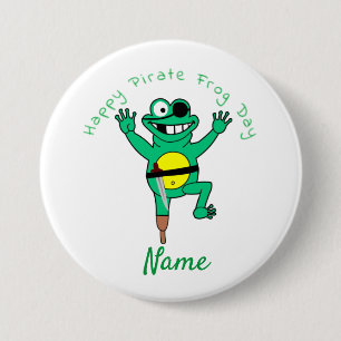 Badge Rond 7,6 Cm Joyeuse journée de la grenouille pirate Thunder_C