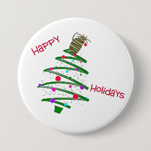 Badge Rond 7,6 Cm Joyeuses fêtes