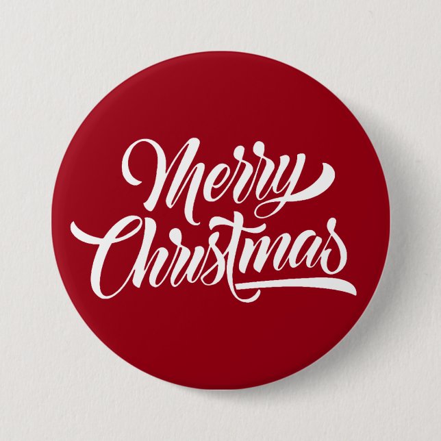 Badge Rond 7,6 Cm Joyeux Noël (Devant)