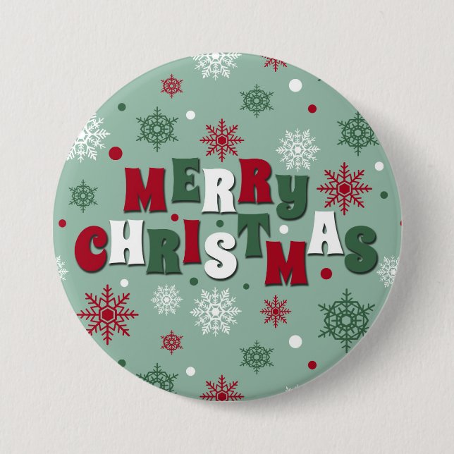 Badge Rond 7,6 Cm Joyeux Noël (Devant)