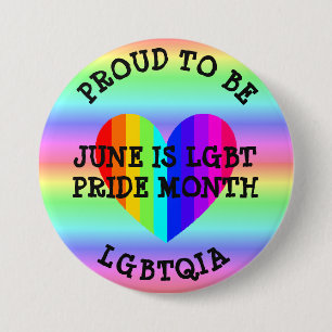 Badge Rond 7,6 Cm Juin est le bouton du mois de la fierté LGBT