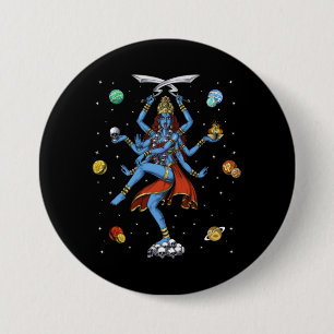 Badge Rond 7,6 Cm Kali Hindu