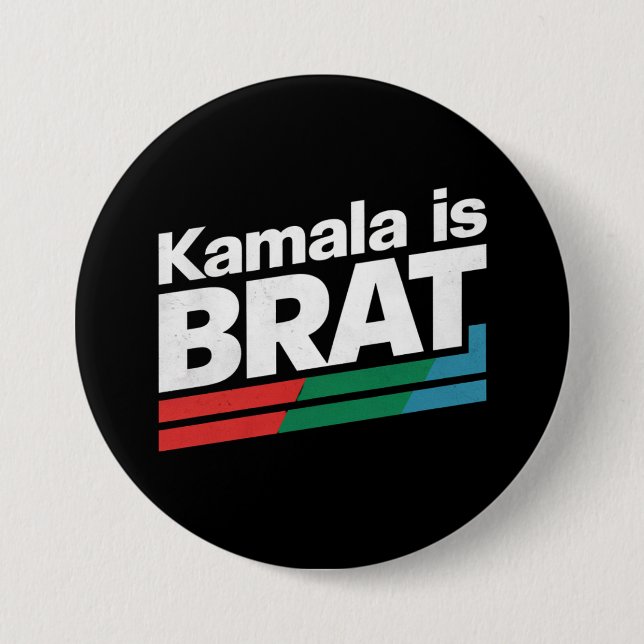Badge Rond 7,6 Cm Kamala est Brat (Devant)