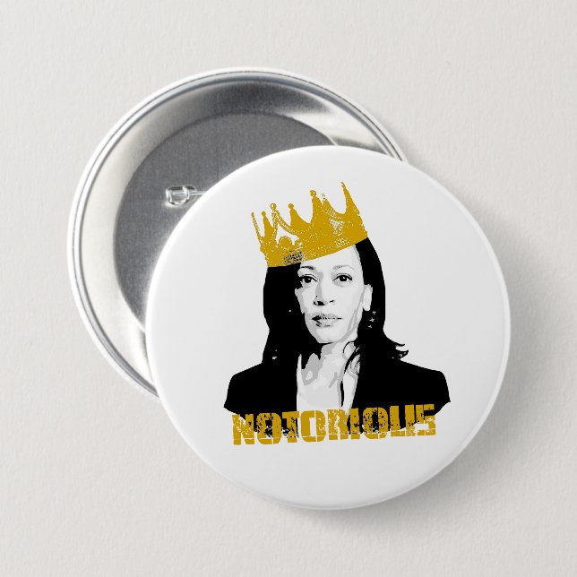 Badge Rond 7,6 Cm Kamala Harris (Devant & derrière)