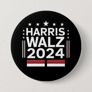 Badge Rond 7,6 Cm KamalaHarris TimWaltz 2024