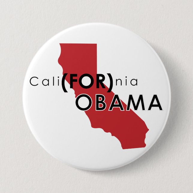 Badge Rond 7,6 Cm La Californie (Devant)