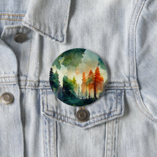 Badge Rond 7,6 Cm La forêt (nature)