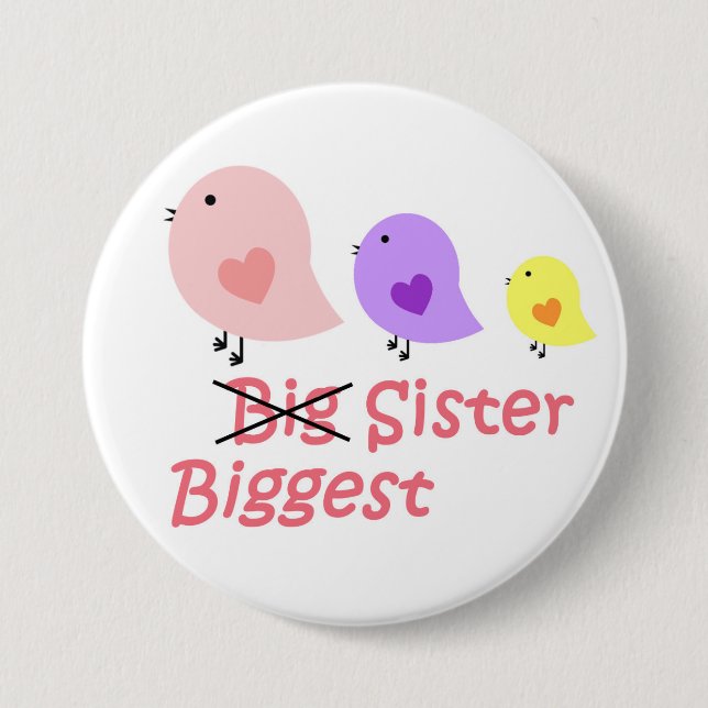 Badge Rond 7,6 Cm La plus grande soeur (Devant)