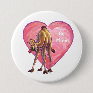 Badge Rond 7,6 Cm La Saint-Valentin au chameau