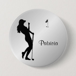 Badge Rond 7,6 Cm Ladies Golfer Personal