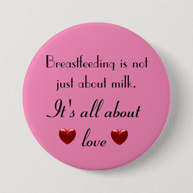 Badge Rond 7,6 Cm L'allaitement est une question d'amour (Devant)