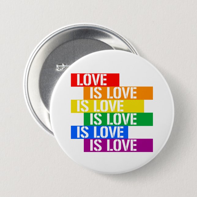 Badge Rond 7,6 Cm L'amour est l'amour (Devant & derrière)