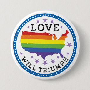 Badge Rond 7,6 Cm L'amour triomphera