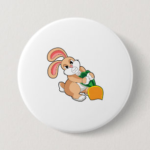 Badge Rond 7,6 Cm Lapin avec carotte